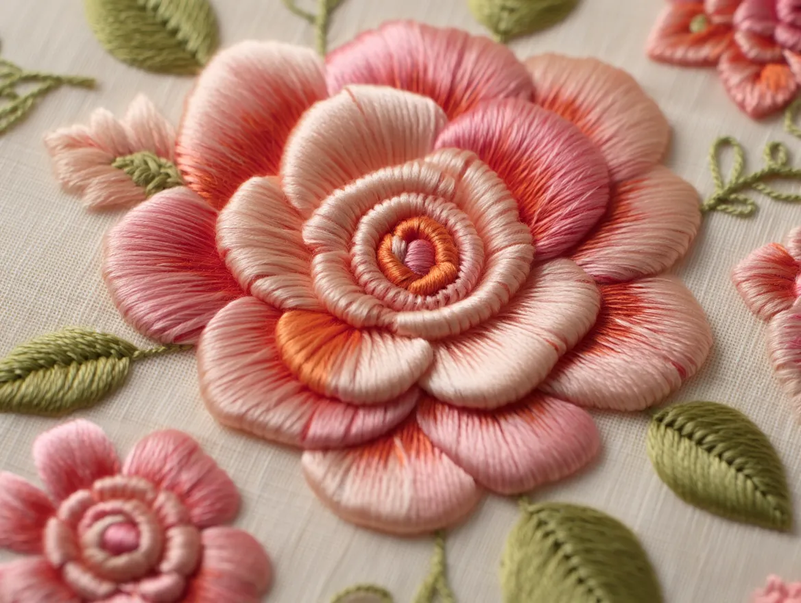 Bloemen borduurwerk decoratie